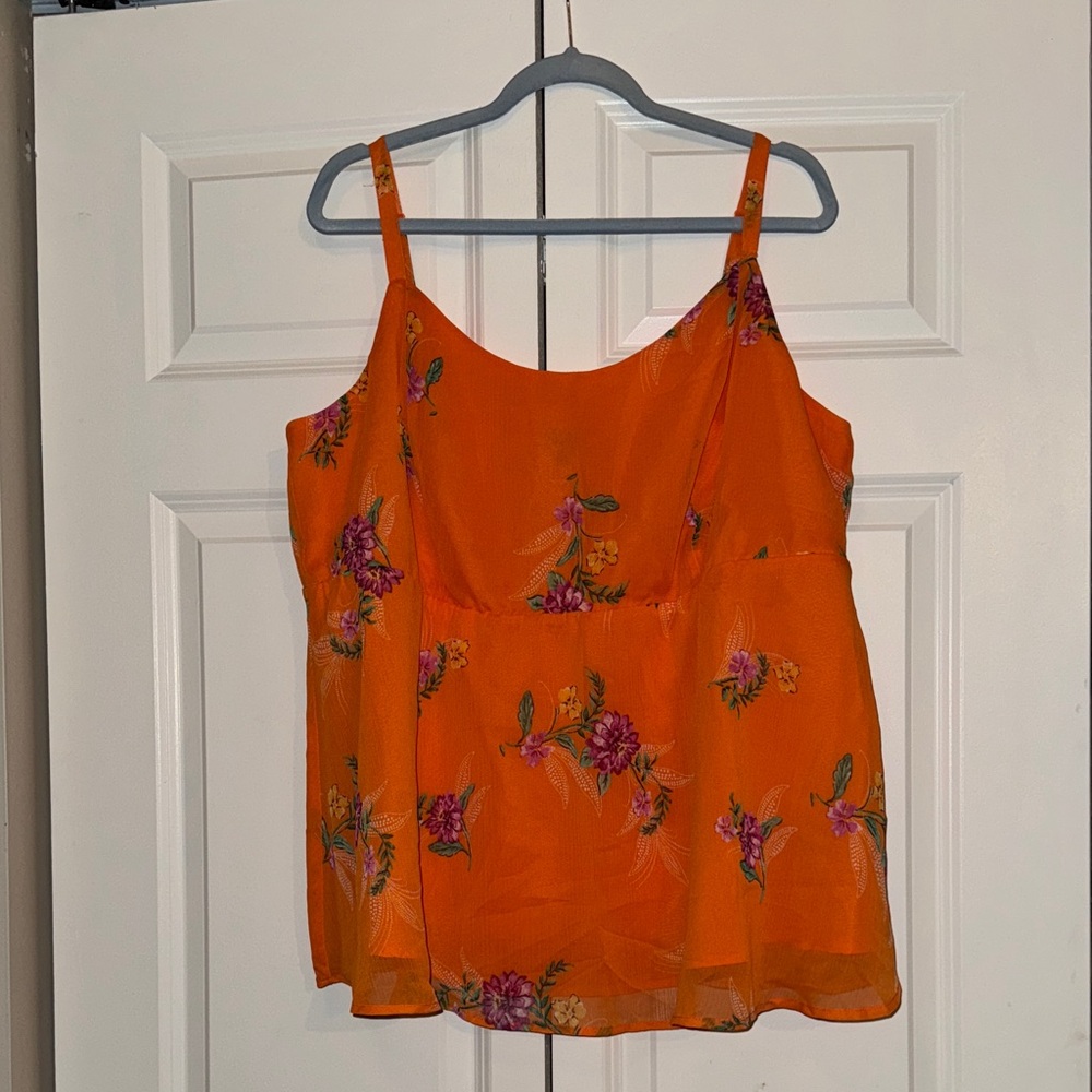 Torrid Orange Black Sleeveless Camisole